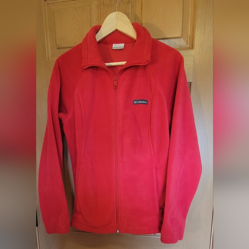 New, Red Columbia Zip Up, Size Large